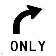 Lane Status Right Turn Only Sign