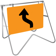 Lane Status Single Lane Left Deviation - Swing Stand & Sign