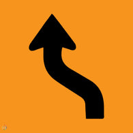 Lane Status Single Lane Left Deviation Sign