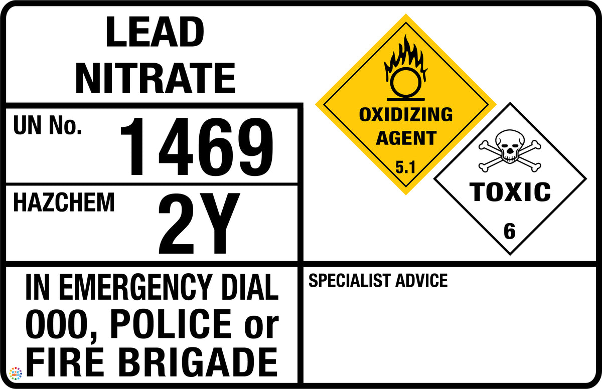 Lead Nitrate Sign | K2K Signs Australia