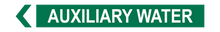 Load image into Gallery viewer, Left Arrow Auxiliary Water - Pipe Marker Labels