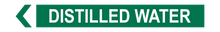 Load image into Gallery viewer, Left Arrow Distilled Water - Pipe Marker Labels