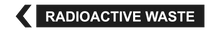 Load image into Gallery viewer, Left Arrow Radioactive Waste - Pipe Marker Labels