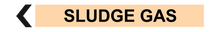 Load image into Gallery viewer, Left Arrow Sludge Gas - Pipe Marker Labels