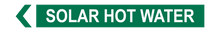 Load image into Gallery viewer, Left Arrow Solar Hot Water - Pipe Marker Labels