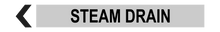 Load image into Gallery viewer, Left Arrow Steam Drain - Pipe Marker Labels