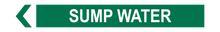 Load image into Gallery viewer, Left Arrow Sump Water - Pipe Marker Labels