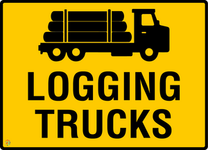 Logging Trucks Sign