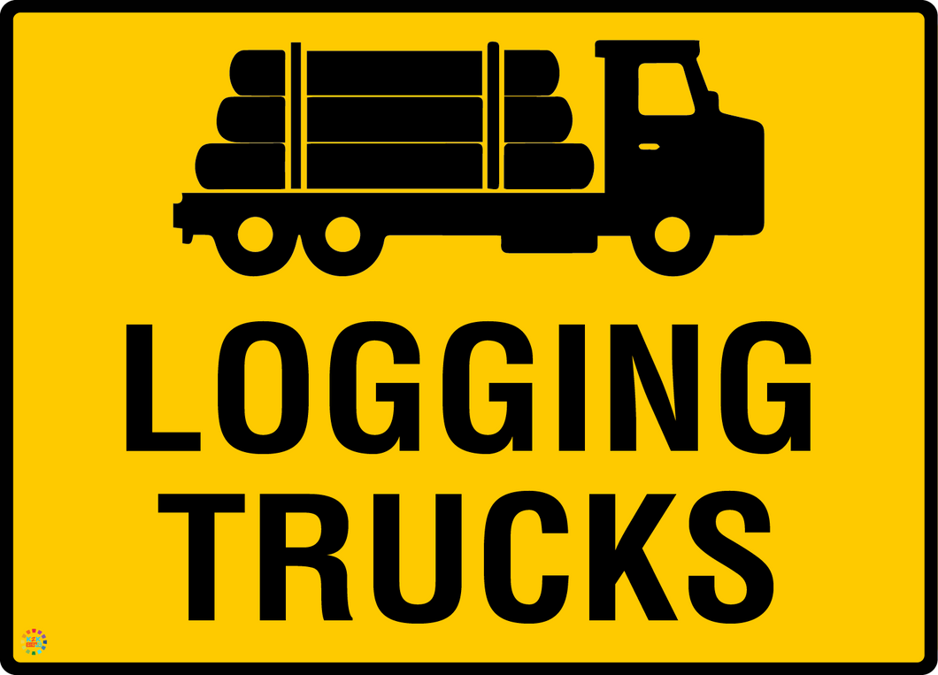 Logging Trucks Sign