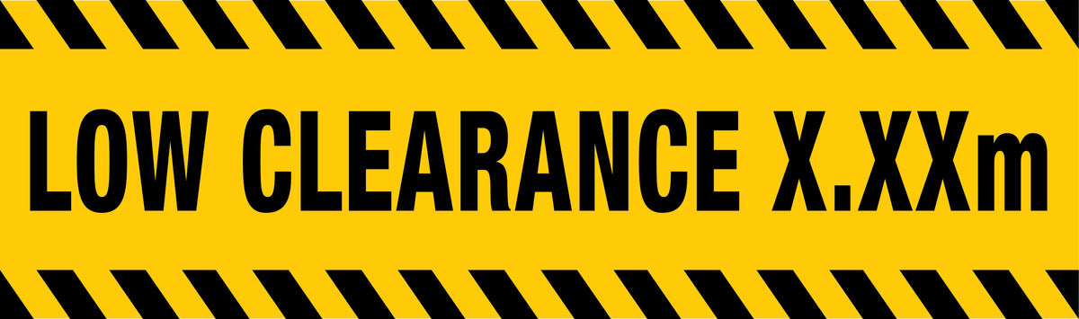 Low Clearance Sign | Height Restriction Safety Signage | K2K Signs ...
