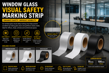 Load image into Gallery viewer, Window Glass Visual Glazing Safety Marking Strip Roll