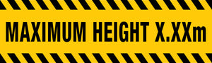 Maximum Height Sign