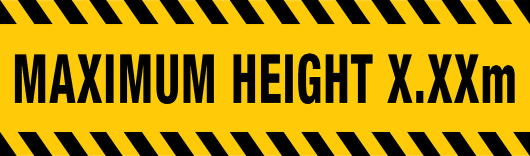 Maximum Height Sign