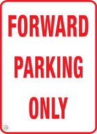 Forward Parking Only Sign