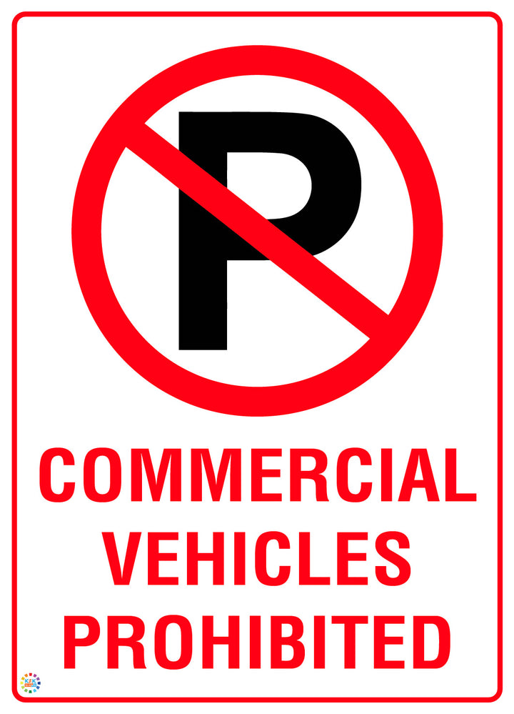 Commercial Vehicles Prohibited Sign