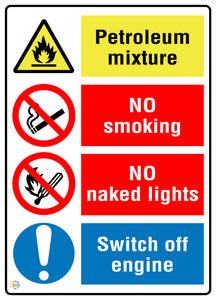 Petroleum Mixture Hazard Warning Sign