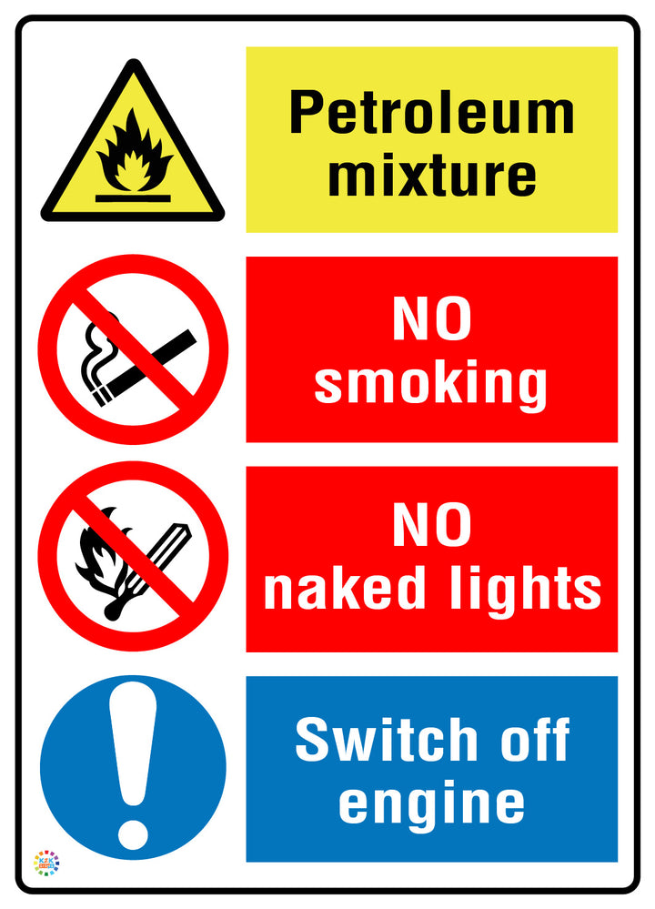 Petroleum Mixture Hazard Warning Sign