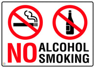 No Alcohol No Smoking