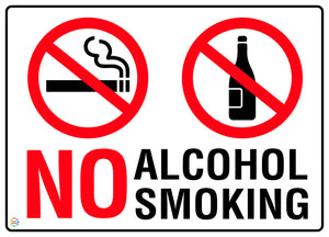 No Alcohol No Smoking