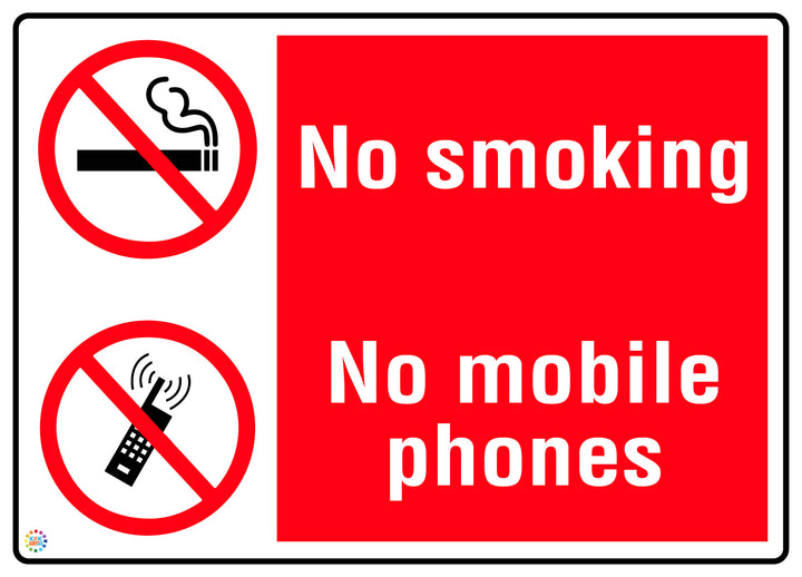 No Smoking No Mobile Phones Sign