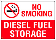 No Smoking Diesel Fuel Storage Sign
