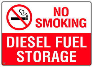 No Smoking Diesel Fuel Storage Sign