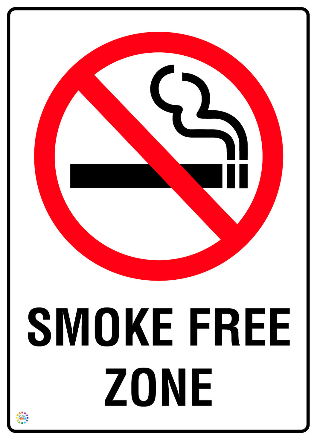 Smoke Free Zone Sign