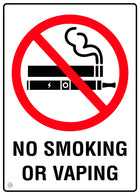 No Smoking Or Vaping Sign