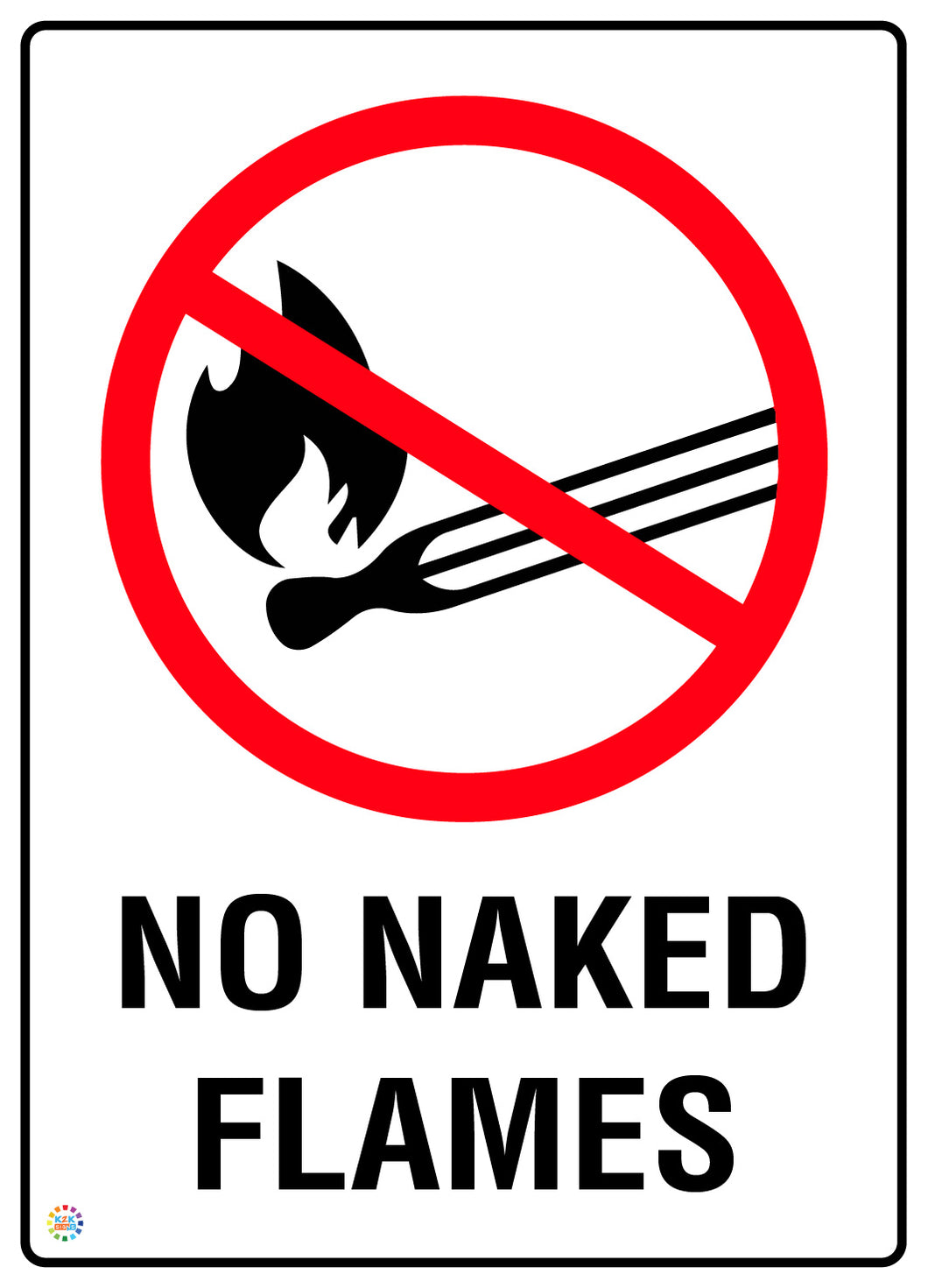No Naked Flames Sign