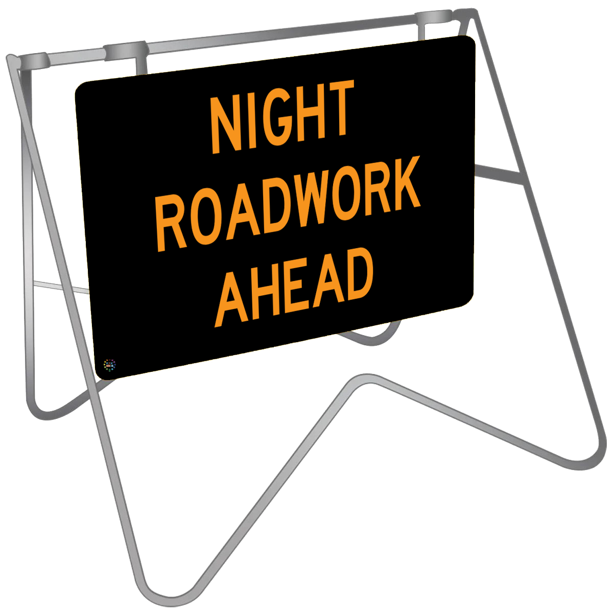 Night Roadwork Ahead - Swing Stand & Sign | K2K Signs Australia