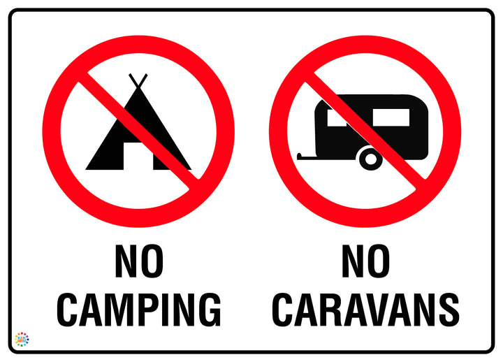 No Camping No Caravans Sign
