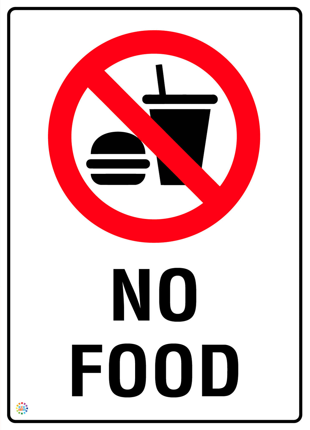 No Food Sign | Hygiene & Safety Signage | K2K Signs Australia