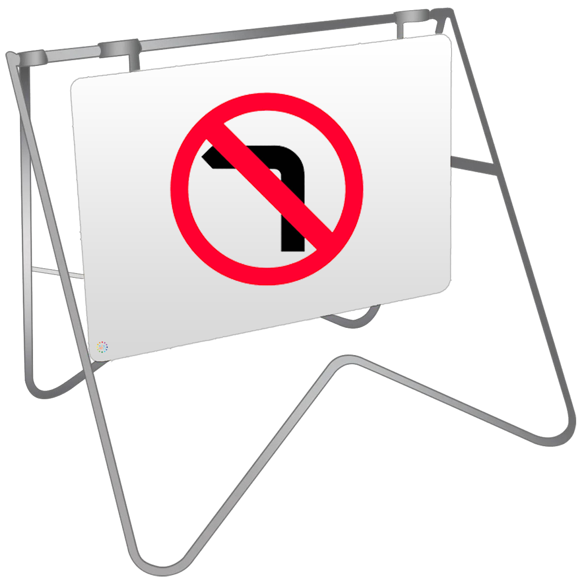No Left Turn Picto - Swing Stand & Sign | K2K Signs Australia
