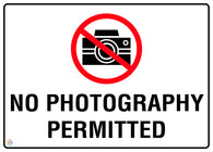 No Photography Permitted Sign