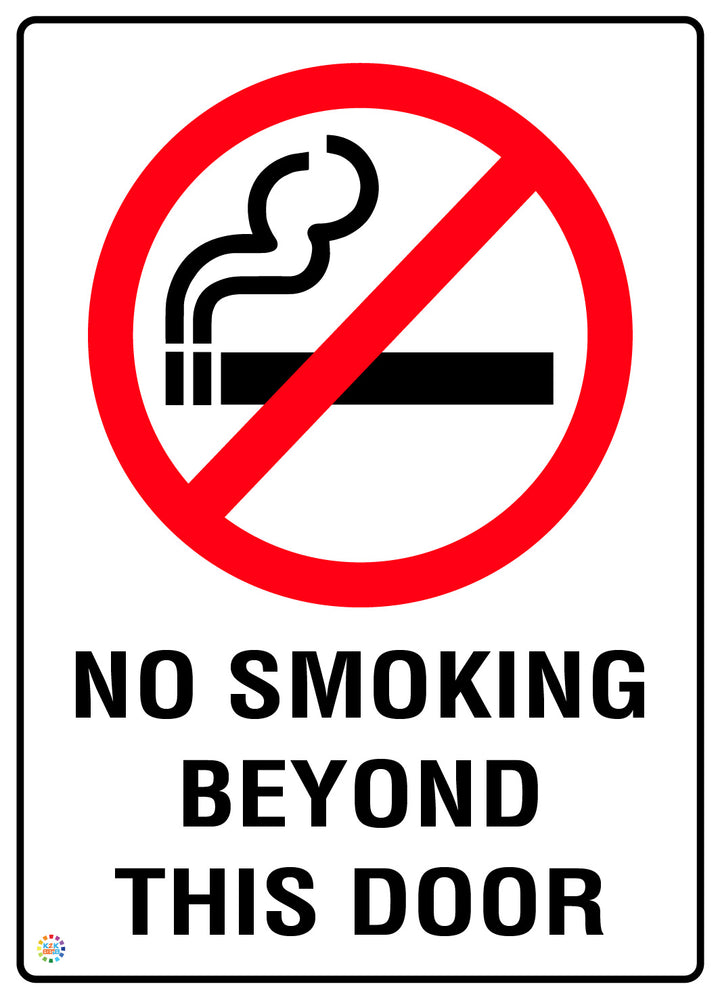 No Smoking Beyond This Door Sign