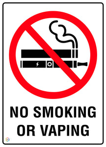 No Smoking Or Vaping Sign