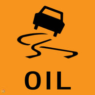 Oil on Road Sign