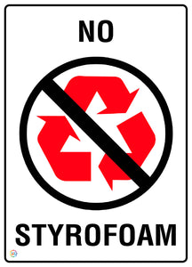 No Styrofoam Sign