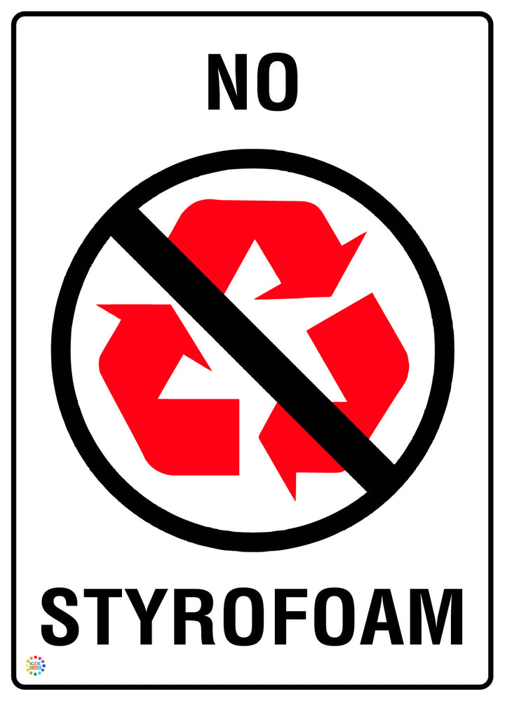 No Styrofoam Sign