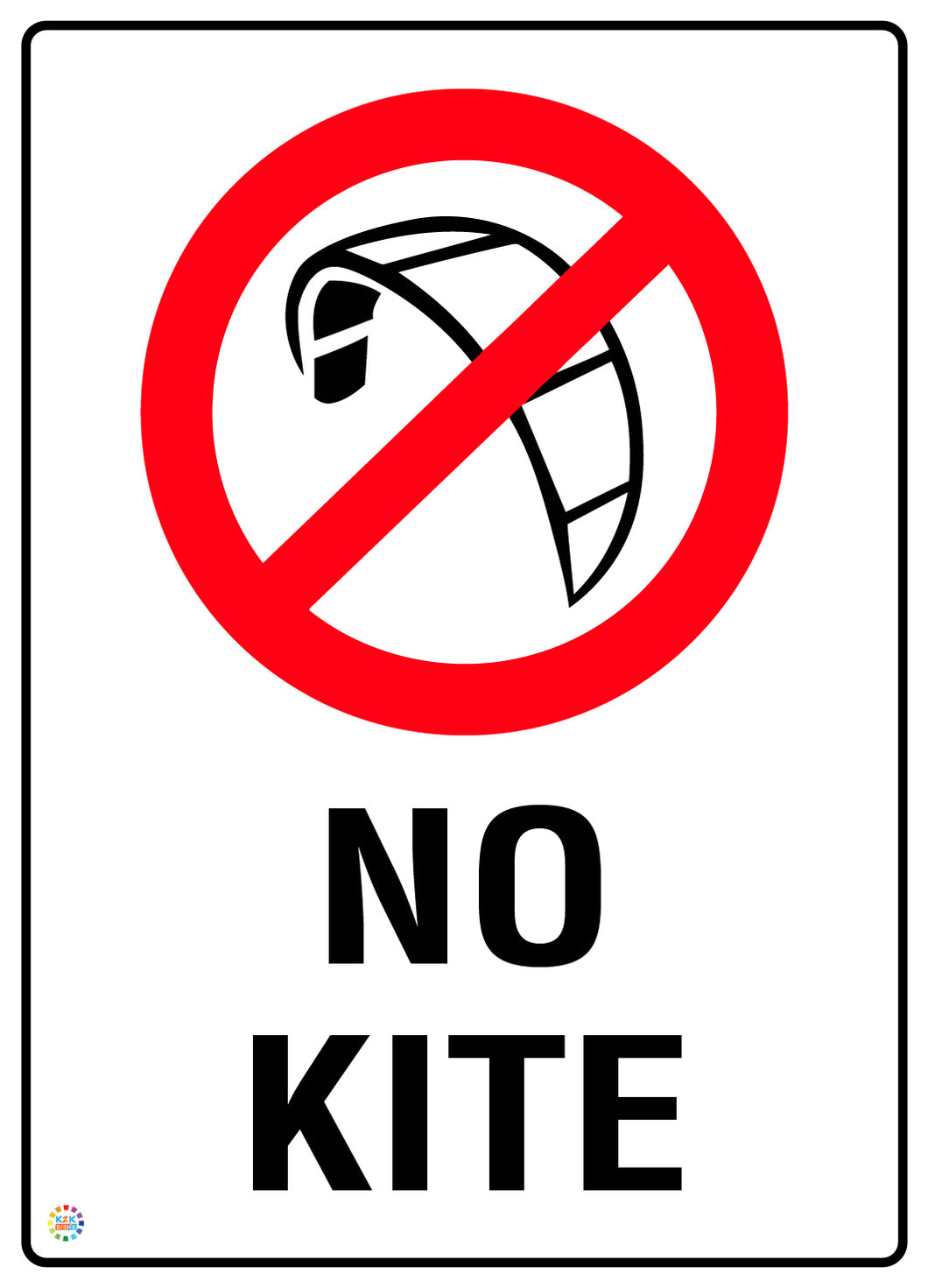 No Kite Sign