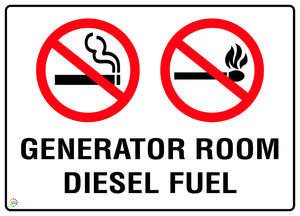 Generator Room Diesel Fuel Sign