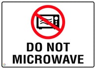Do Not Microwave Sign