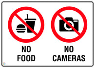 No Food No Cameras Sign