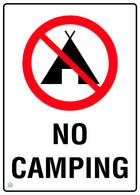 No Camping Sign
