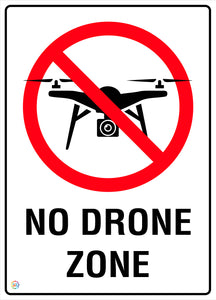 No Drone Zone Sign