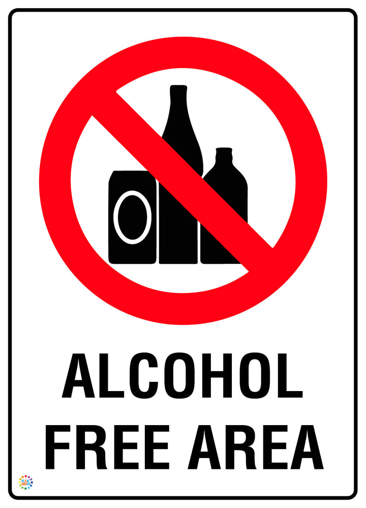 Alcohol Free Area Sign