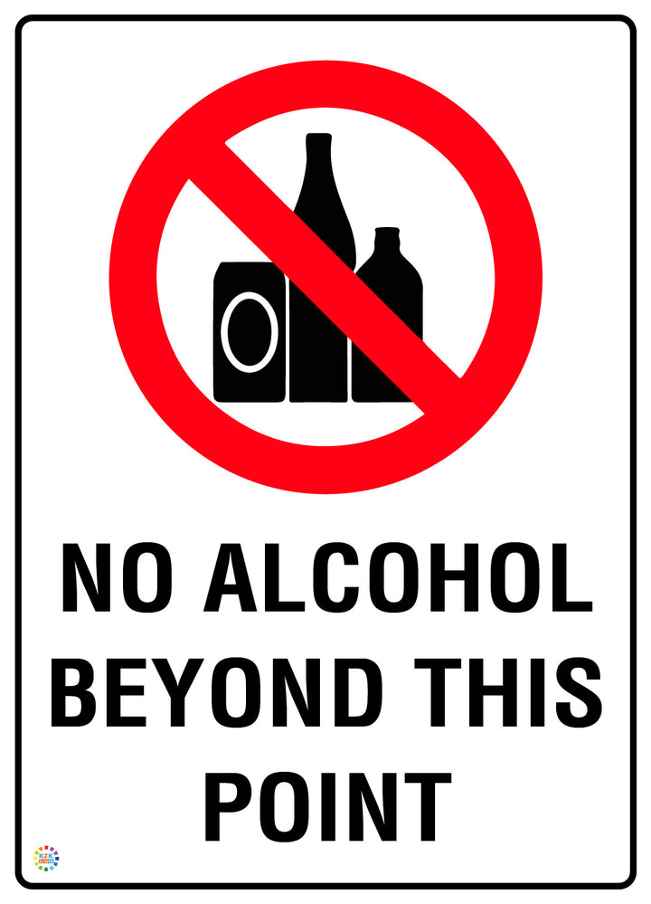 No Alcohol Beyond This Point Sign