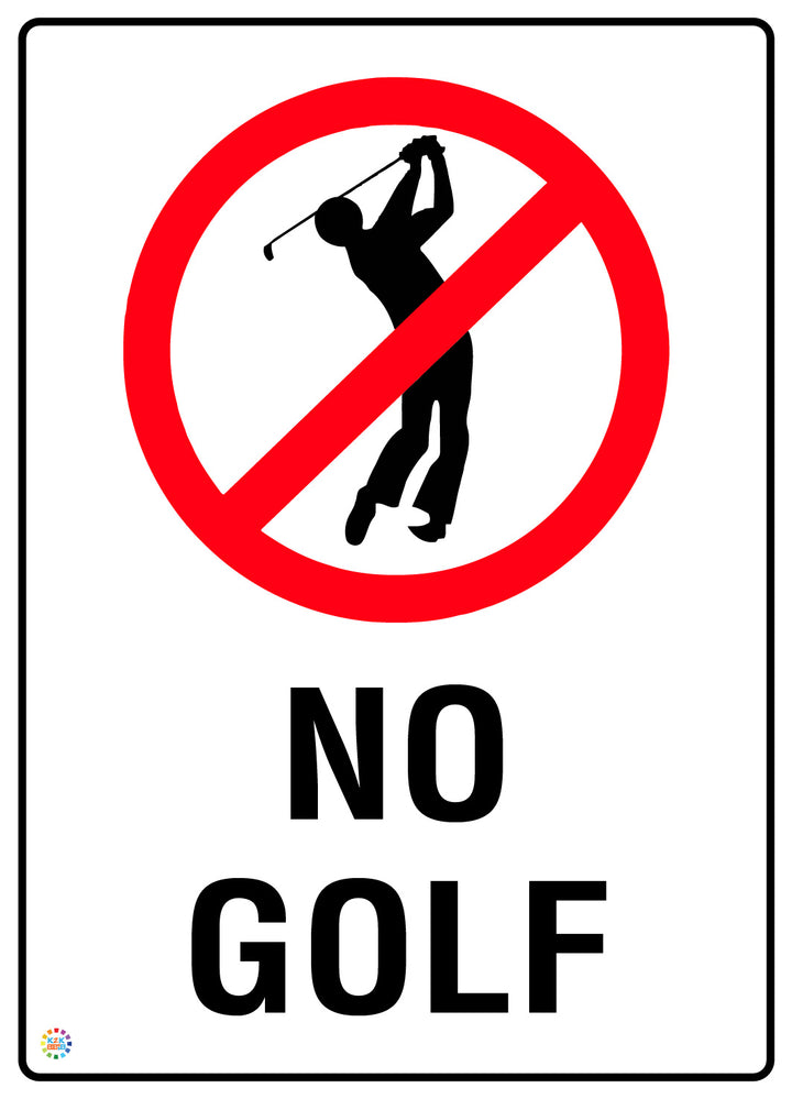 No Golf Sign