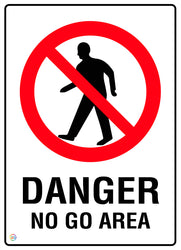 Danger No Go Area Sign