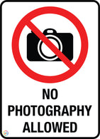 No Photography Allowed Sign